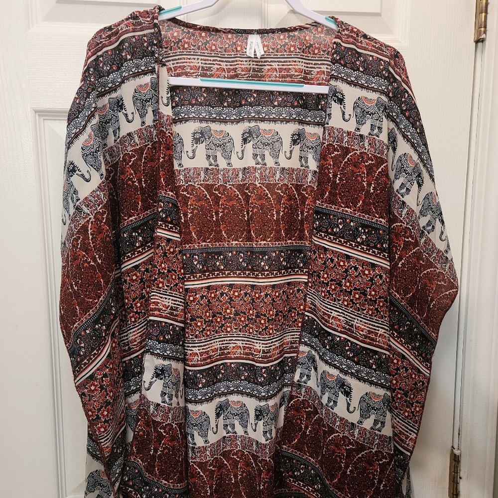 Live 4 Truth kimono; multi-colored; 2X